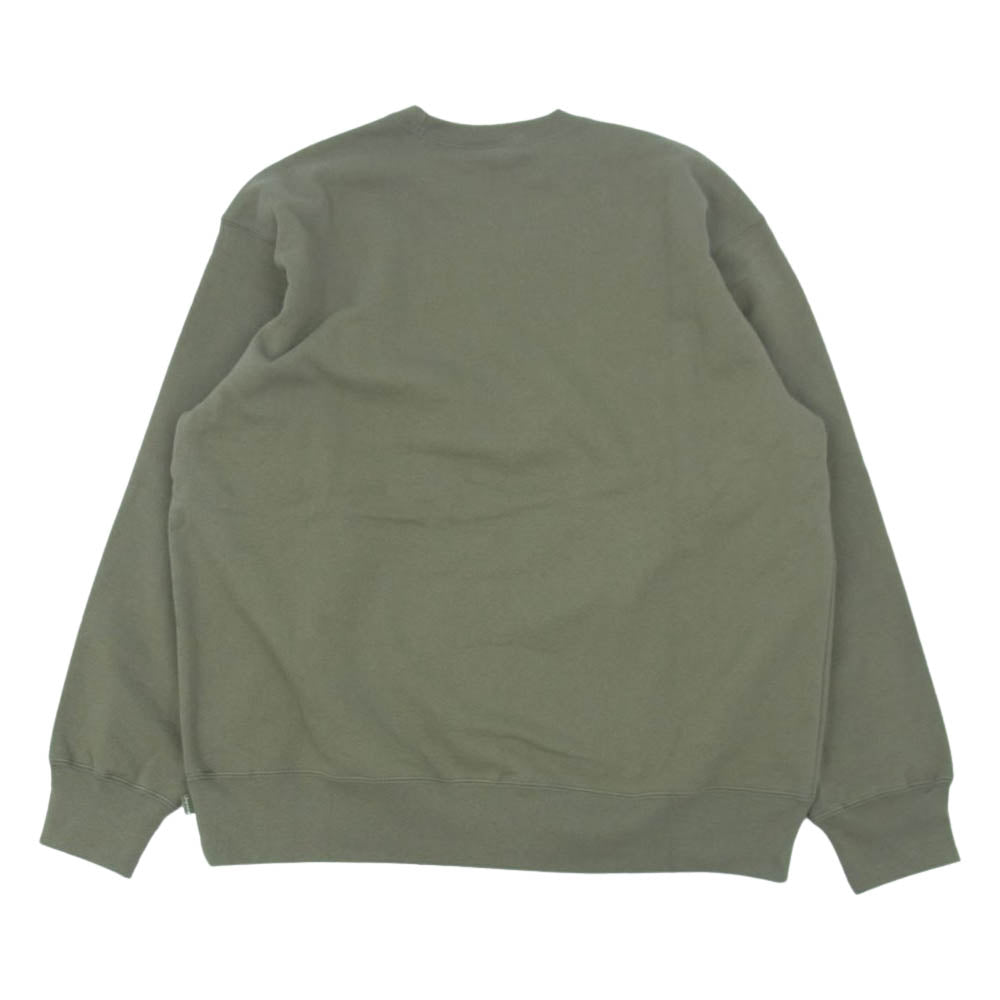Supreme シュプリーム 21AW SHATTERED LOGO CREWNECK ロゴ クルーネック スウェット シャツ カーキ系 L【新古品】【未使用】【中古】