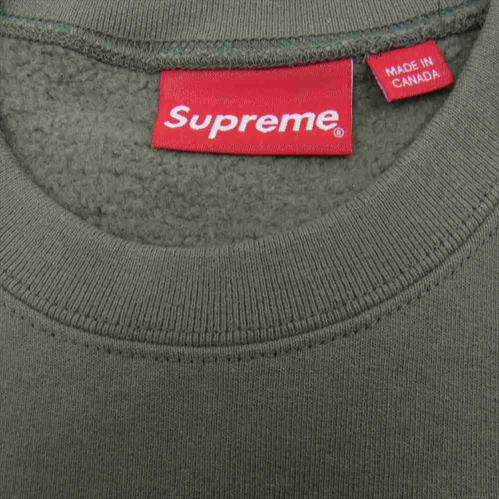Supreme シュプリーム 21AW SHATTERED LOGO CREWNECK ロゴ クルーネック スウェット シャツ カーキ系 L【新古品】【未使用】【中古】