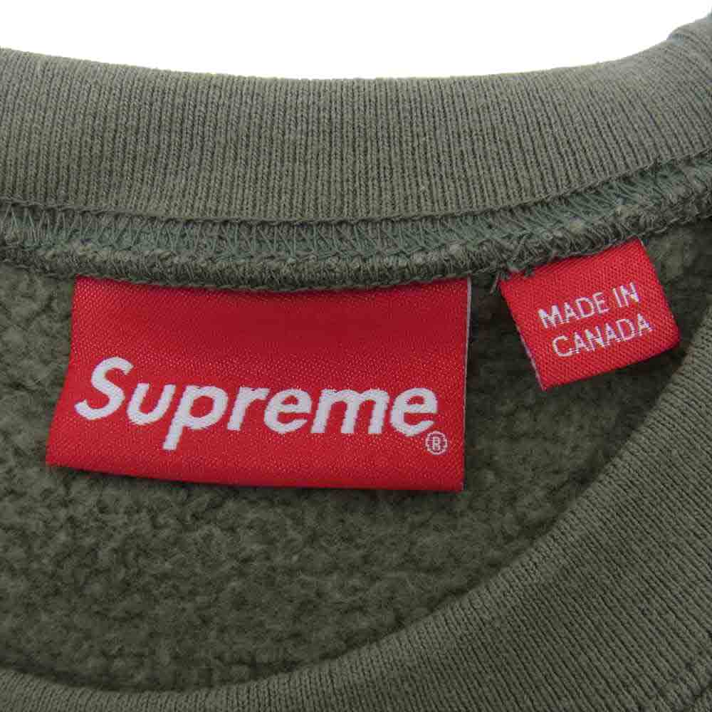 Supreme シュプリーム 21AW SHATTERED LOGO CREWNECK ロゴ クルーネック スウェット シャツ カーキ系 L【新古品】【未使用】【中古】