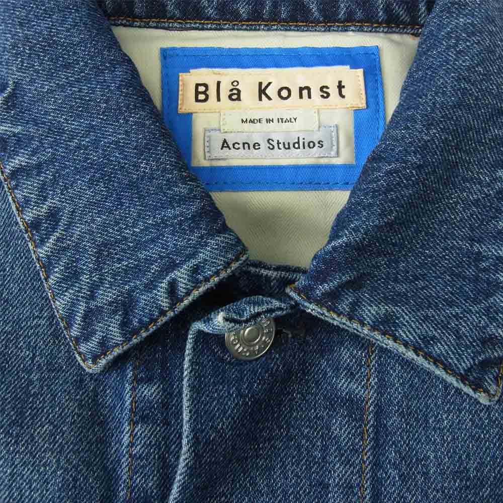 ACNE STUDIOS アクネストゥディオズ 22IC73 Bla Konst イタリア製 Pass Mid Blue デニム ジャケット  インディゴブルー系 46【中古】