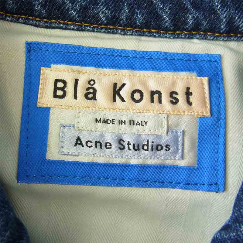 ACNE STUDIOS アクネストゥディオズ 22IC73 Bla Konst イタリア製 Pass Mid Blue デニム ジャケット  インディゴブルー系 46【中古】