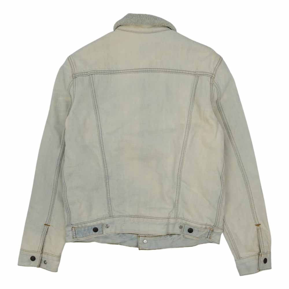 Supreme シュプリーム 16AW × LEVIS リーバイス Bleached Sherpa Trucker Jacket ボア デニム シェルパ トラッカー ジャケット ホワイト系 ブルー系 S【中古】