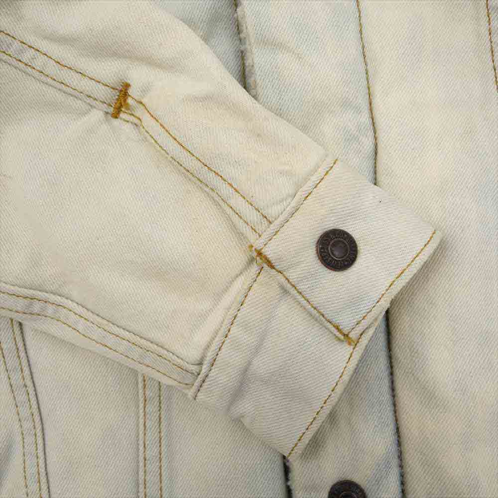 Supreme シュプリーム 16AW × LEVIS リーバイス Bleached Sherpa Trucker Jacket ボア デニム シェルパ トラッカー ジャケット ホワイト系 ブルー系 S【中古】
