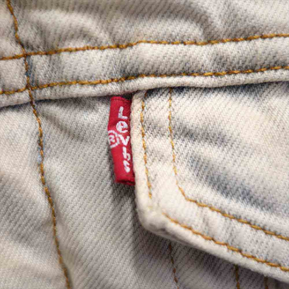 Supreme シュプリーム 16AW × LEVIS リーバイス Bleached Sherpa Trucker Jacket ボア デニム シェルパ トラッカー ジャケット ホワイト系 ブルー系 S【中古】