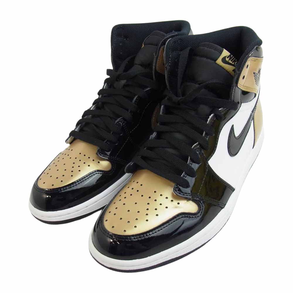 NIKE ナイキ 861428-007 AIR JORDAN 1 エアジョーダン1 RETRO HIGH レトロハイ OG NRG GOLD TOE オージーゴールドトゥ スニーカー ブラック系 27.5cm【新古品】【未使用】【中古】