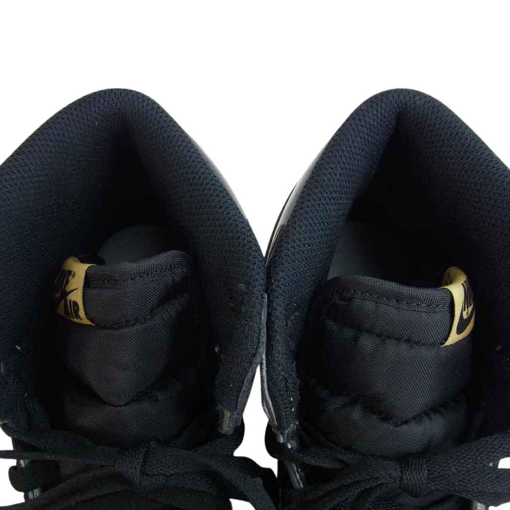 NIKE ナイキ 861428-007 AIR JORDAN 1 エアジョーダン1 RETRO HIGH レトロハイ OG NRG GOLD TOE オージーゴールドトゥ スニーカー ブラック系 27.5cm【新古品】【未使用】【中古】