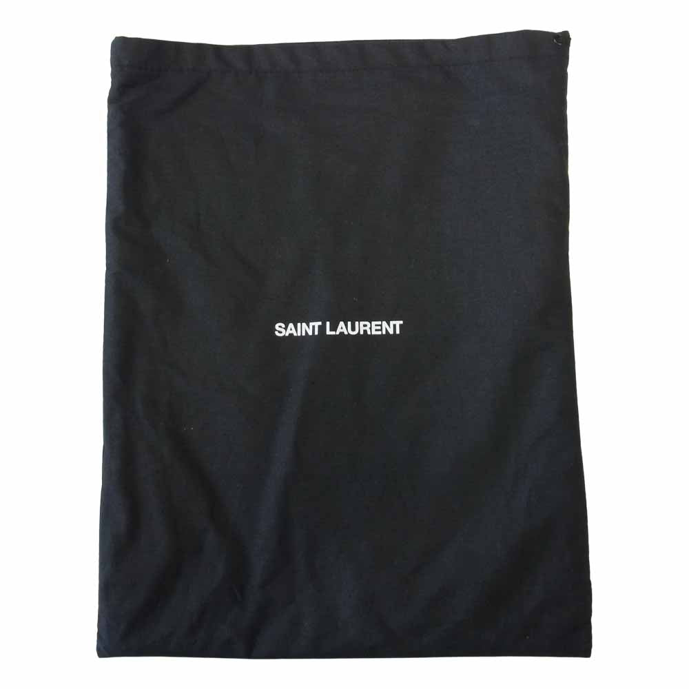 SAINT LAURENT サンローラン GBL397294 0317 ミニ ジップ タブレット スリーブ クラッチ バッグ ブラック系【中古】