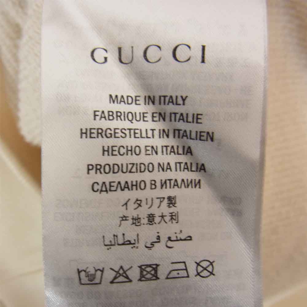 GUCCI グッチ 19AW 475532 国内正規品 GGウェブ ストライプ クルーネック スウェット ホワイト系 S【中古】