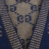 GUCCI グッチ 614746 国内正規品 CG 総柄 コットン ジャガード カーディガン ネイビー系 M【中古】