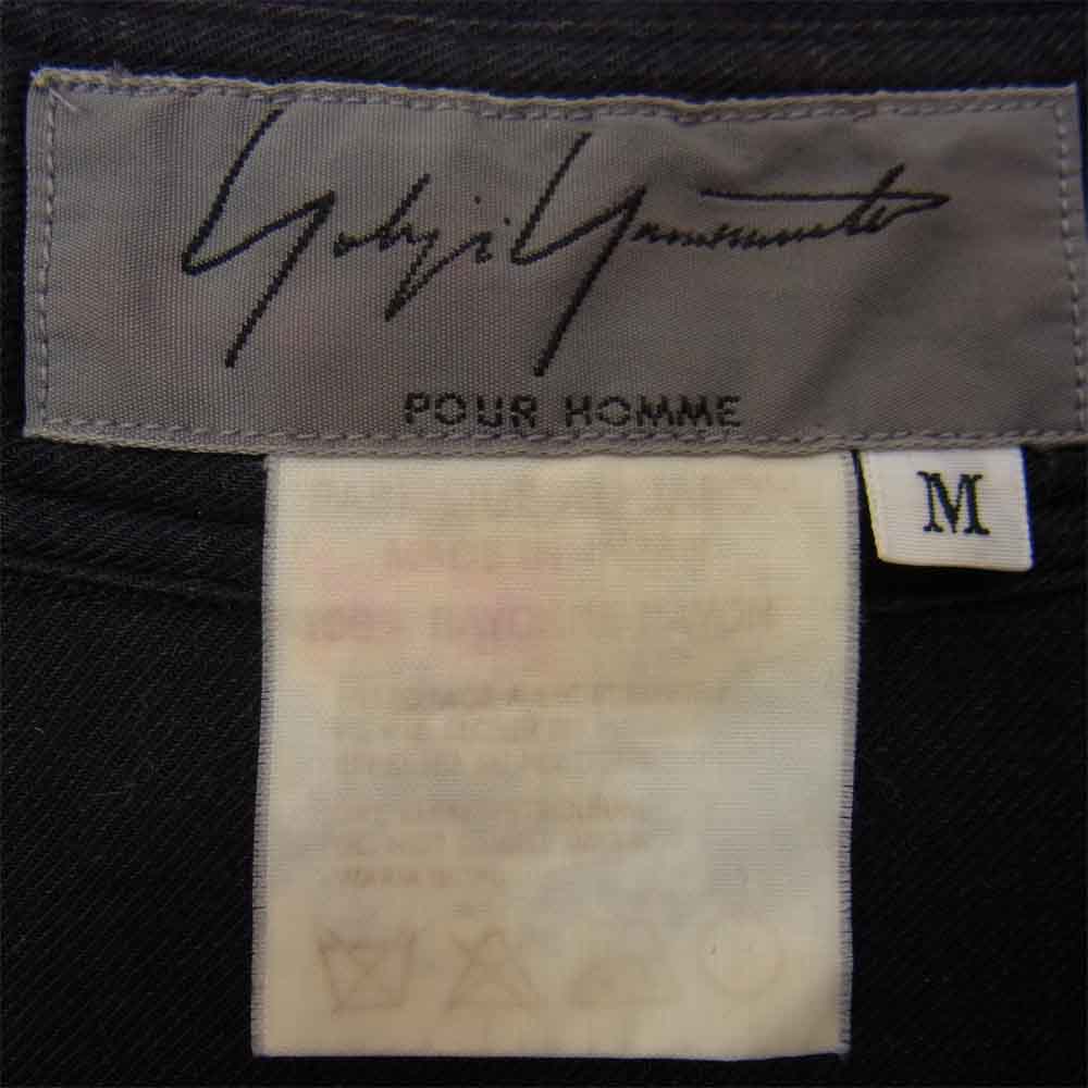 Yohji Yamamoto ヨウジヤマモト POUR HOMME プールオム オーバーサイズ レーヨン シャツ ブラック系 M【中古】