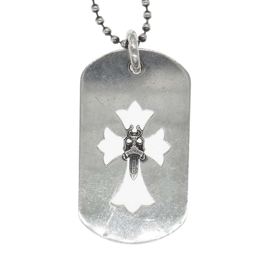 CHROME HEARTS クロムハーツ（原本無） カットアウトクロス ダガー ラージ ドッグタグ ネックレス シルバー系【中古】