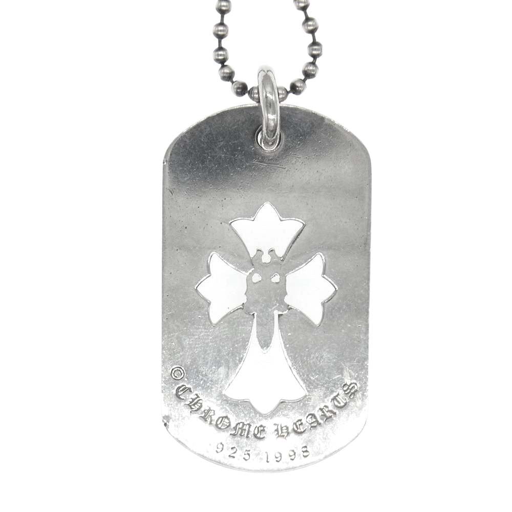 CHROME HEARTS クロムハーツ（原本無） カットアウトクロス ダガー ラージ ドッグタグ ネックレス シルバー系【中古】