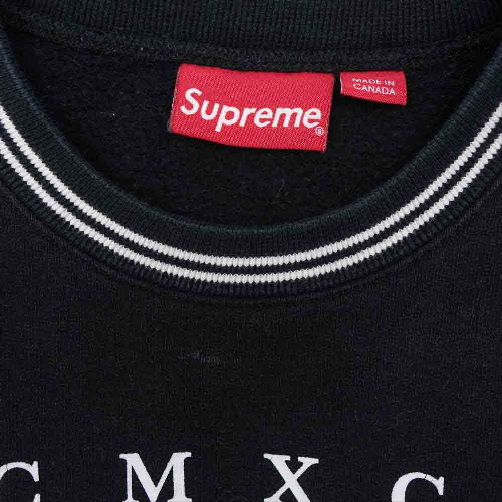 Supreme シュプリーム 17AW Team Mcmxciv Sweatshirt ロゴ クルーネック スウェット ブラック系 ホワイト系 S【中古】