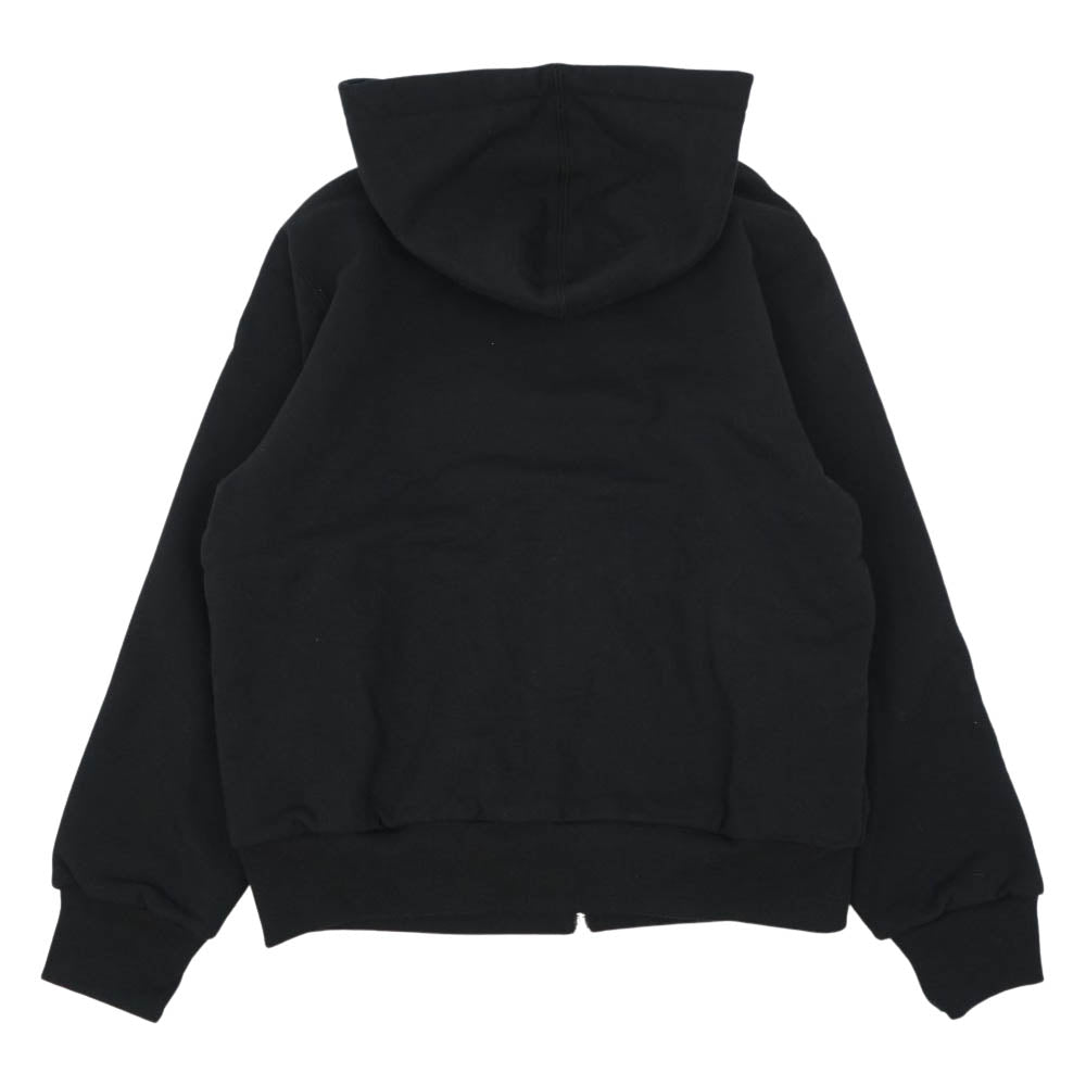 Supreme シュプリーム 19AW Thermal Zip Up Hooded Sweatshirt サーマル ジップ アップ パーカー ブラック系 ホワイト系 S【中古】