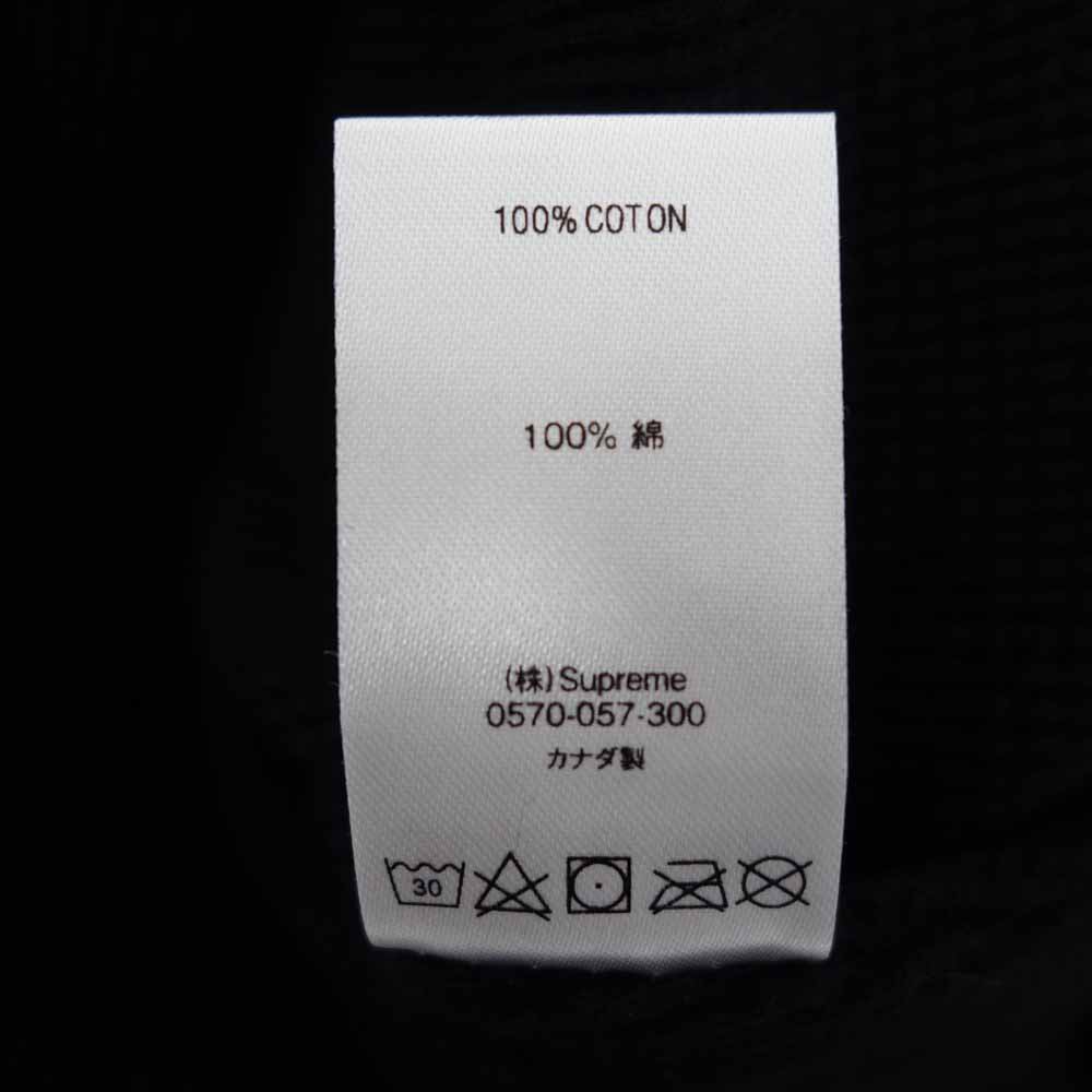 Supreme シュプリーム 19AW Thermal Zip Up Hooded Sweatshirt サーマル ジップ アップ パーカー ブラック系 ホワイト系 S【中古】