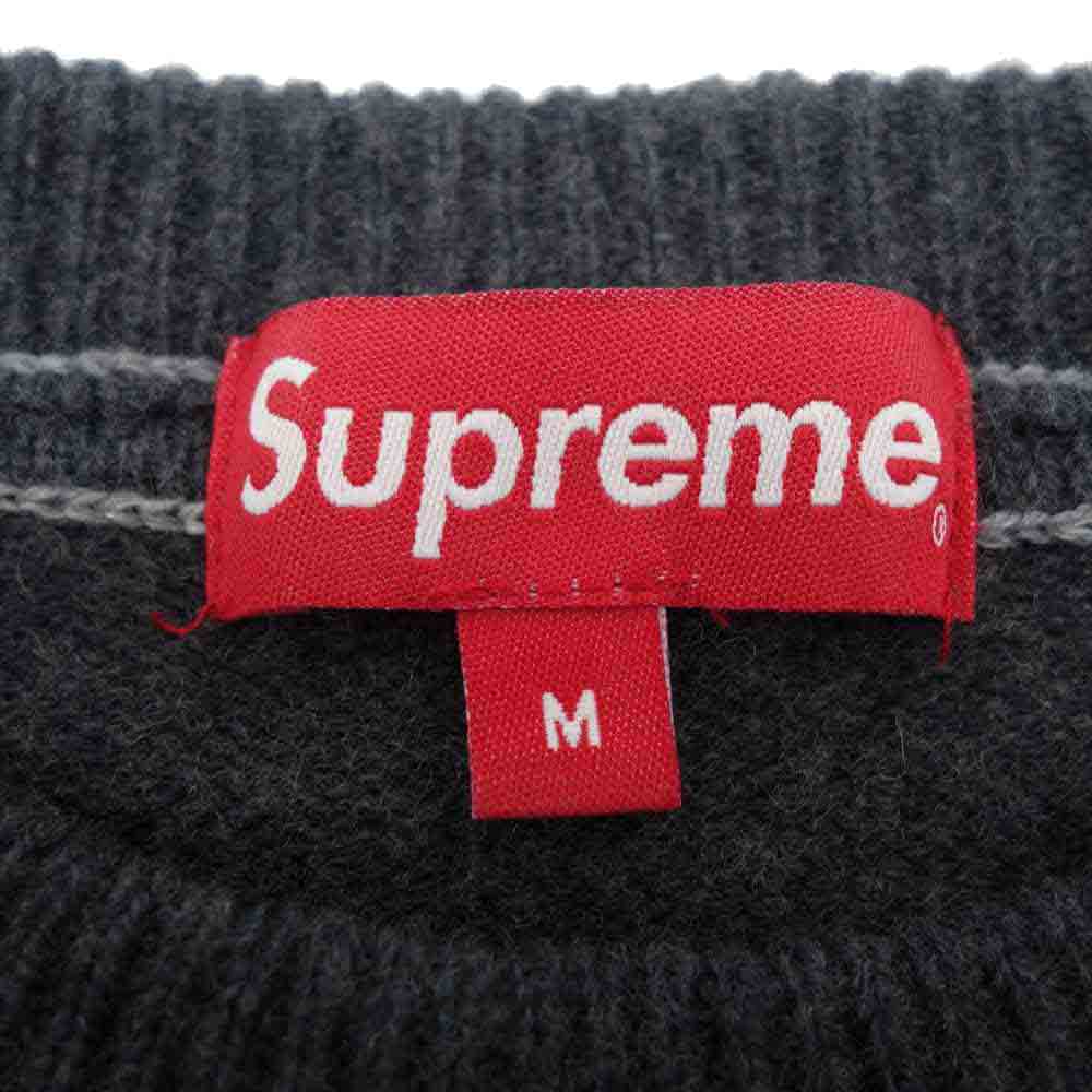 Supreme シュプリーム 20AW Stone Washed Sweater ストーン ウォッシュド ロゴ セーター グレー系 チャコール系 M【中古】