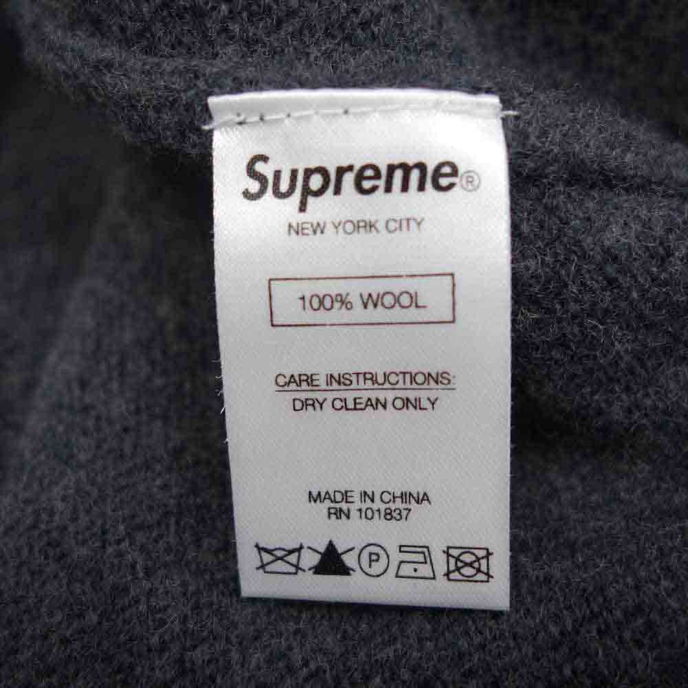 Supreme シュプリーム 20AW Stone Washed Sweater ストーン ウォッシュド ロゴ セーター グレー系 チャコール系 M【中古】