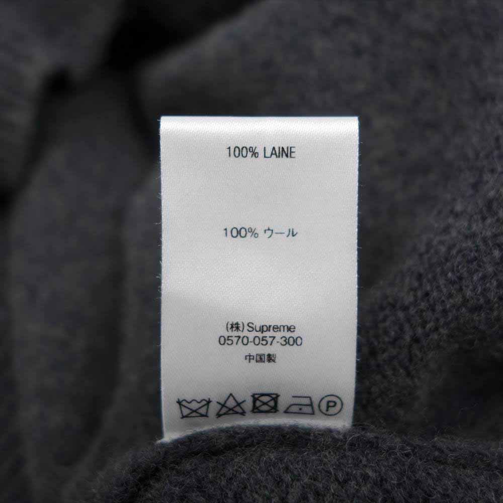 Supreme シュプリーム 20AW Stone Washed Sweater ストーン ウォッシュド ロゴ セーター グレー系 チャコール系 M【中古】