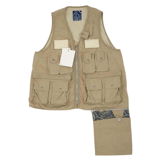VISVIM ビズビム ICT PILAR FISHERMAN VEST フィッシャーマン ベスト ベージュ系 3【極上美品】【中古】