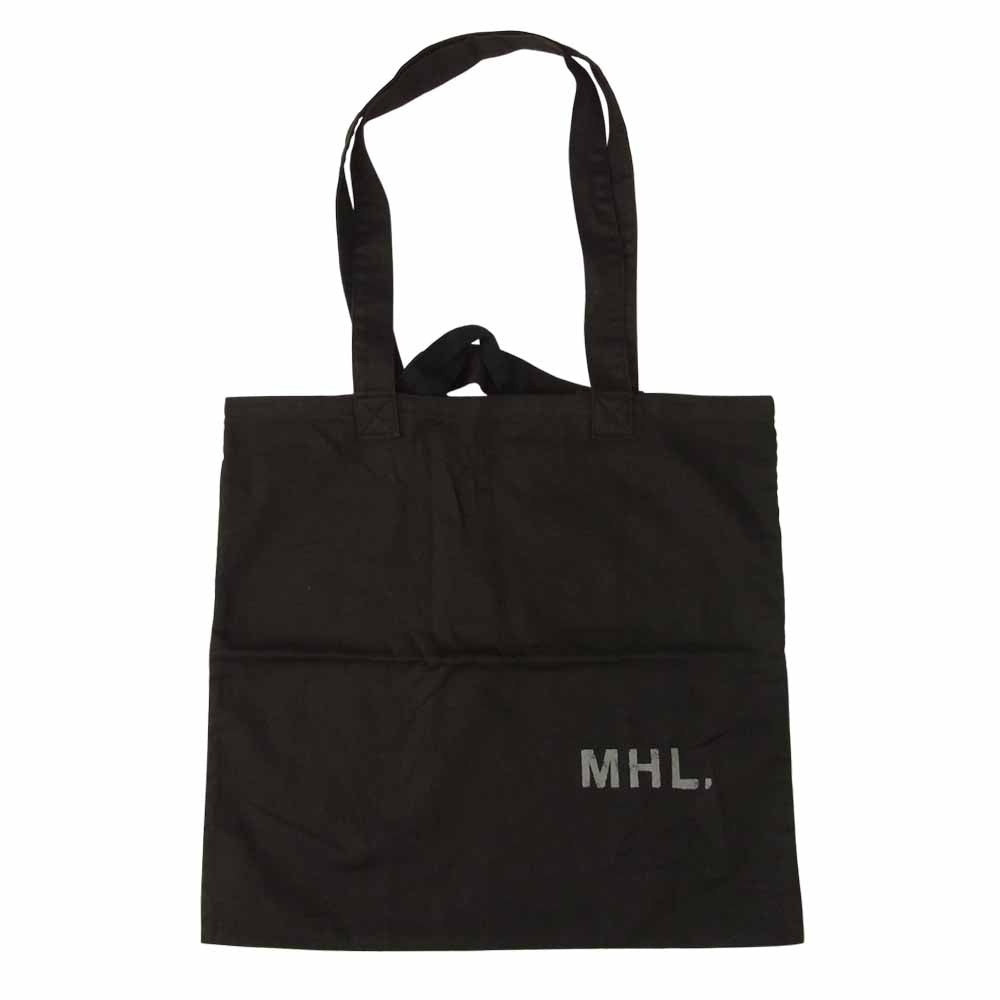 MARGARET HOWELL マーガレットハウエル コットン ショッパー トート バッグ ショッピング トート ブラック系【中古】