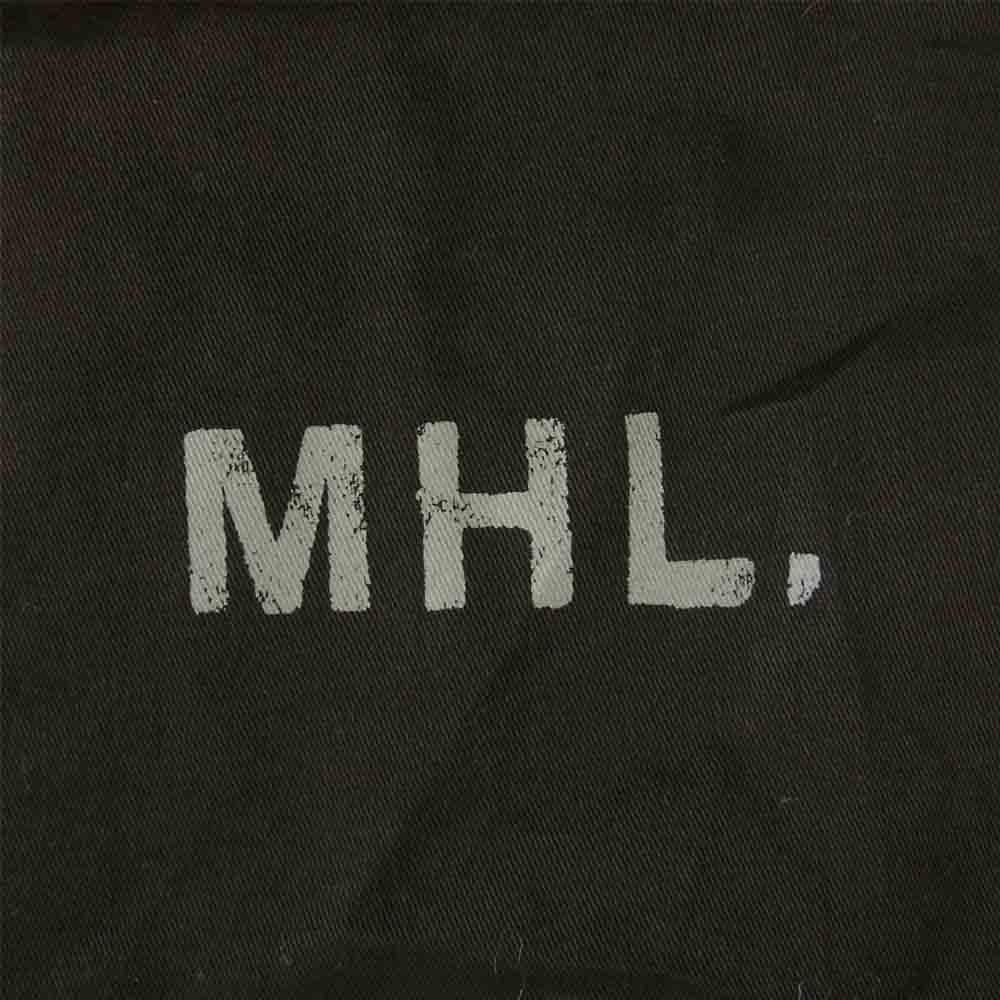 MARGARET HOWELL マーガレットハウエル コットン ショッパー トート バッグ ショッピング トート ブラック系【中古】