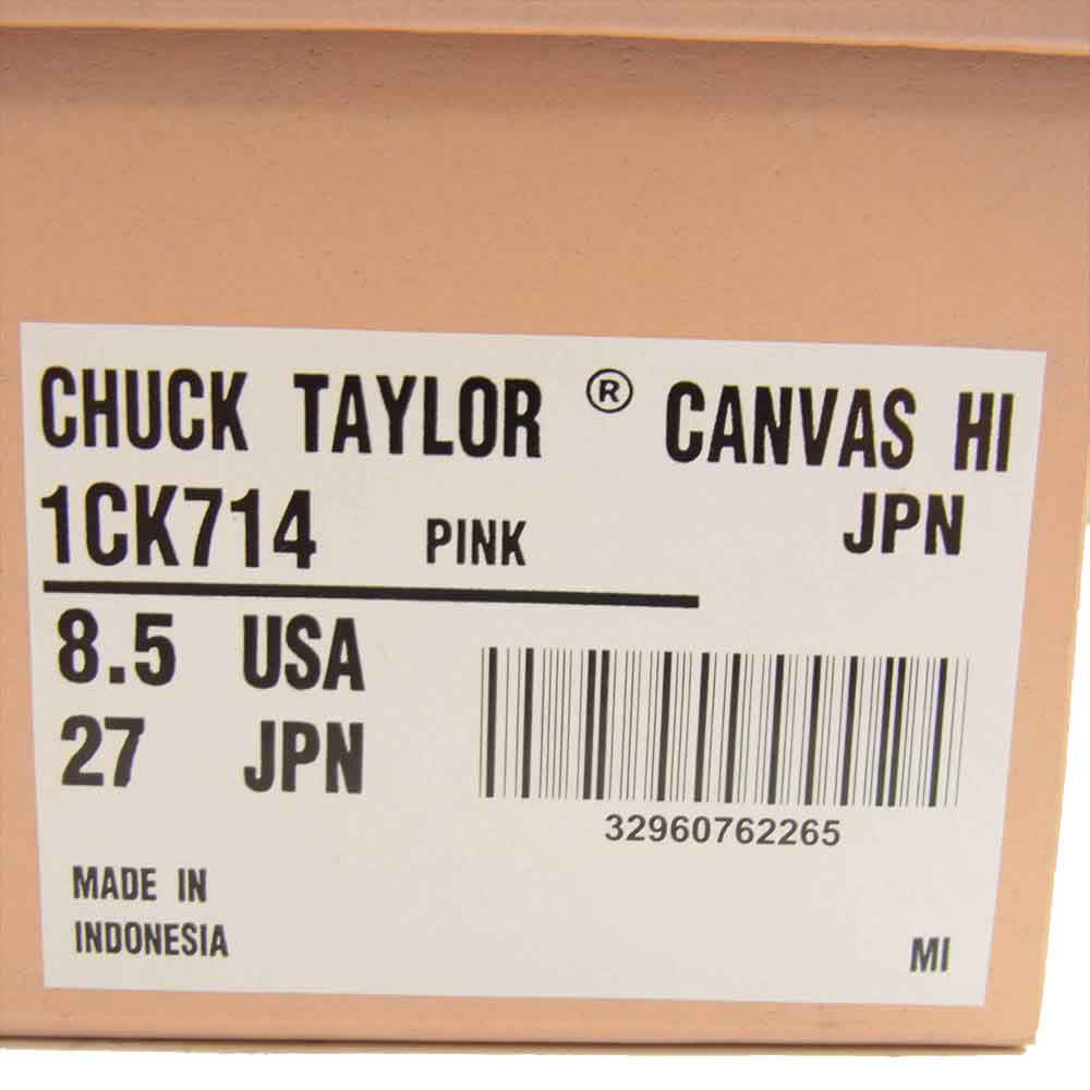 CONVERSE コンバース 1CK714 ADDICT CHUCK TAYLOR CANVAS HI アディクト チャックテイラー キャンバス ハイ ピンク ピンク系 27cm【美品】【中古】