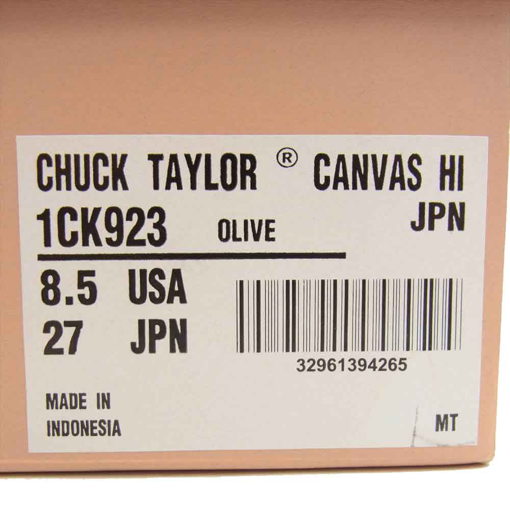 CONVERSE コンバース 1CK923 ADDICT CHUCK TAYLOR CANVAS HI アディクト チャックテイラー キャンバス ハイ オリーブ カーキ系 27cm【美品】【中古】