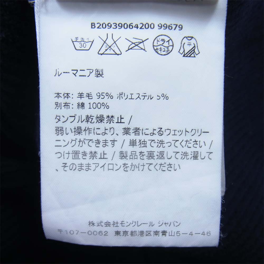 MONCLER モンクレール 国内正規品 MAGLIONE TRICOT GIROCOLLO ニット ネイビー系 L【中古】