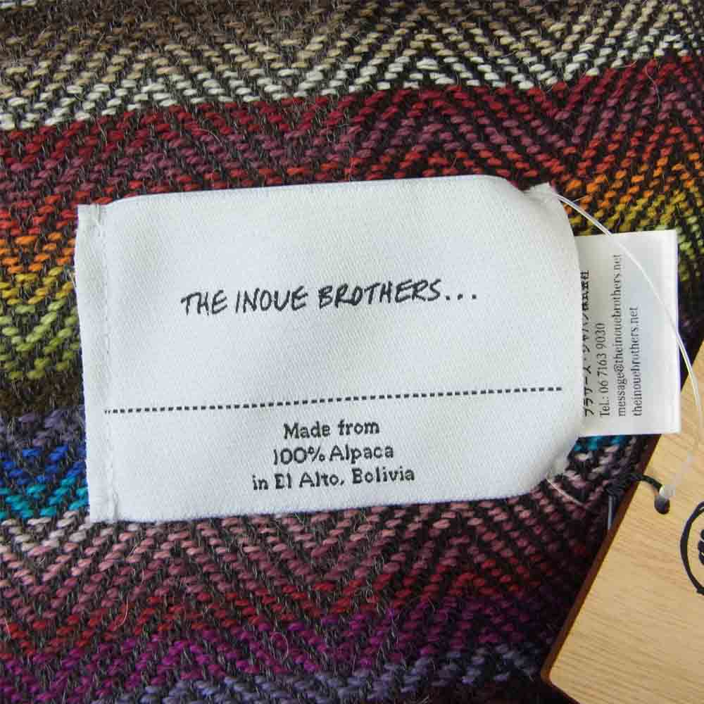 ザイノウエブラザーズ 19AW MULTI COLOURED SCARF マルチカラー スカーフ アルパカ100% 大判ストール マフラー マルチカラー系【美品】【中古】
