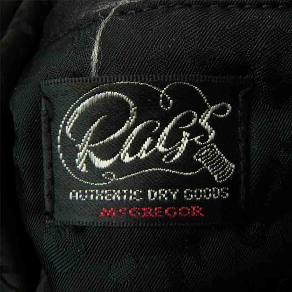 Rags McGREGOR ラグスマックレガー 211133603  袖レザー メルトン スタジャン 裏地レオパ柄 ブラック系 S【中古】