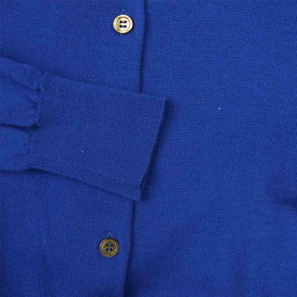 Sacai サカイ 15AW 15AWLU1032 LUCK ラック バック レース切替 カーディガン ウール コットン ブルー系 1【中古】