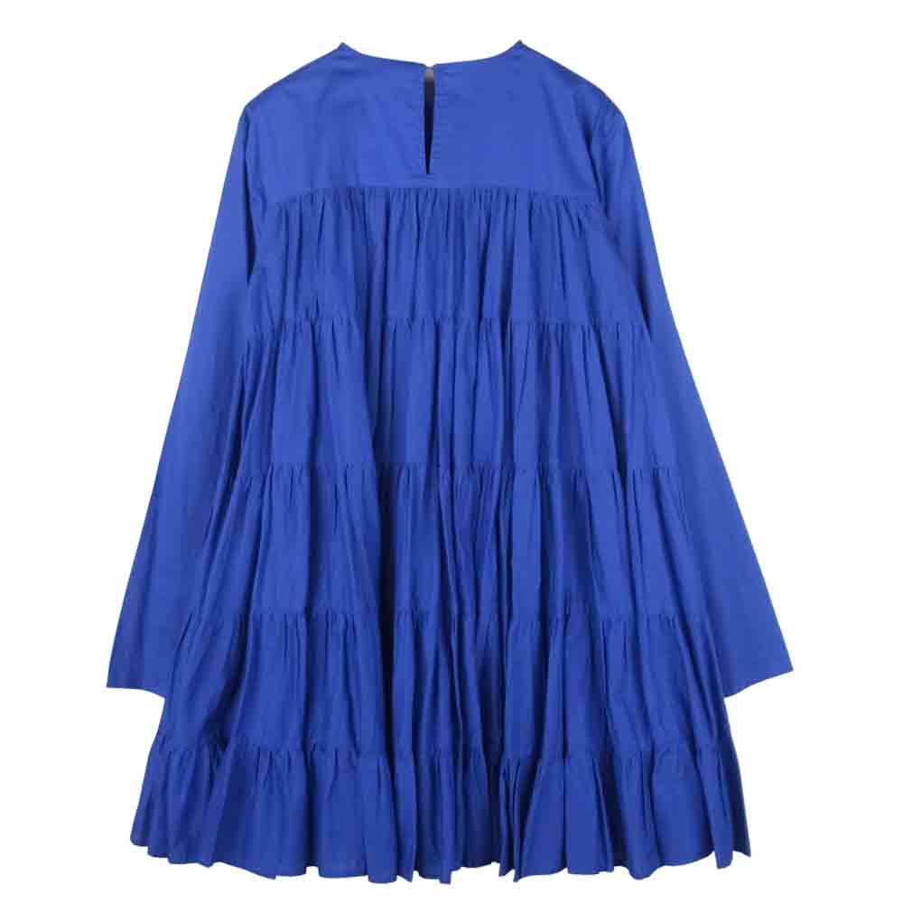 マーレット 75N17L TOMORROWLAND トゥモローランド別注  SOLIMAN DRESS ティアード ワンピース ブルー系 XS【新古品】【未使用】【中古】