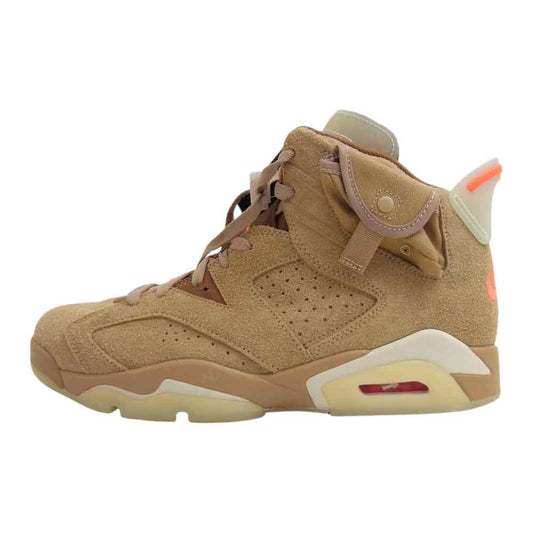 NIKE ナイキ × TRAVIS SCOTT DH0690 200 AIR JORDAN 6 トラヴィス・スコット  エアジョーダン ハイカット スニーカー ベージュ系 28.5cm【新古品】【未使用】【中古】