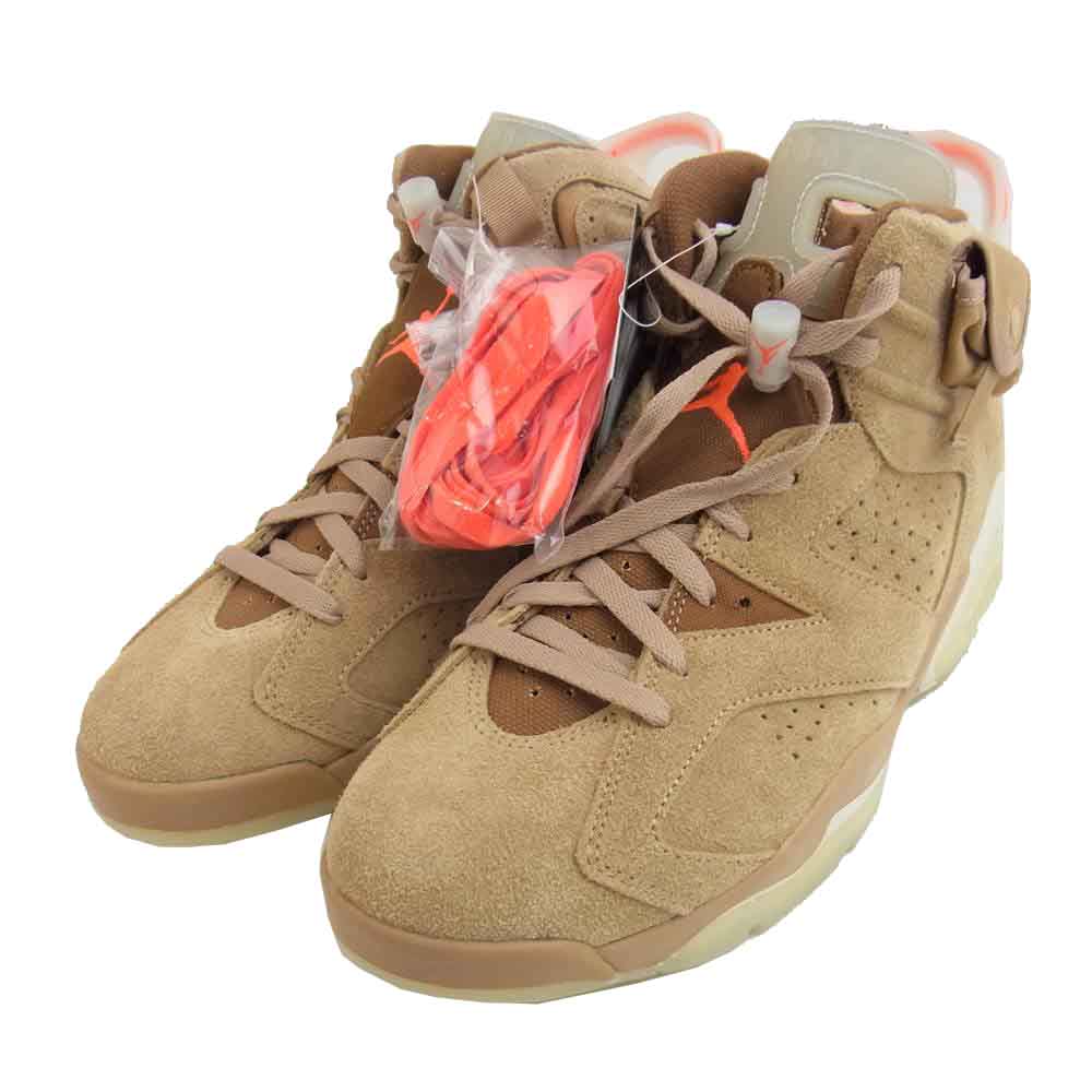 NIKE ナイキ × TRAVIS SCOTT DH0690 200 AIR JORDAN 6 トラヴィス・スコット  エアジョーダン ハイカット スニーカー ベージュ系 28.5cm【新古品】【未使用】【中古】