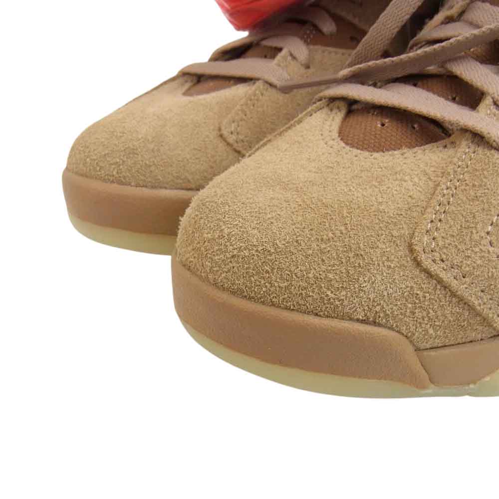 NIKE ナイキ × TRAVIS SCOTT DH0690 200 AIR JORDAN 6 トラヴィス・スコット  エアジョーダン ハイカット スニーカー ベージュ系 28.5cm【新古品】【未使用】【中古】