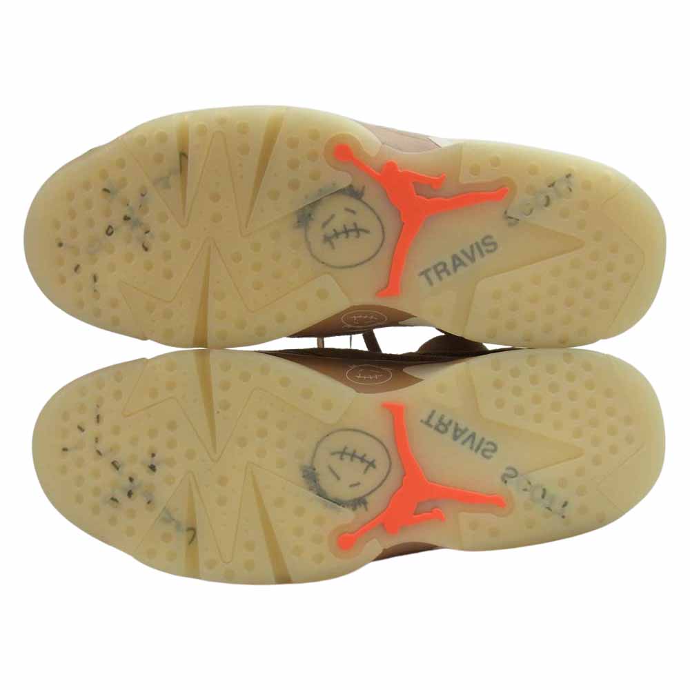 NIKE ナイキ × TRAVIS SCOTT DH0690 200 AIR JORDAN 6 トラヴィス・スコット  エアジョーダン ハイカット スニーカー ベージュ系 28.5cm【新古品】【未使用】【中古】