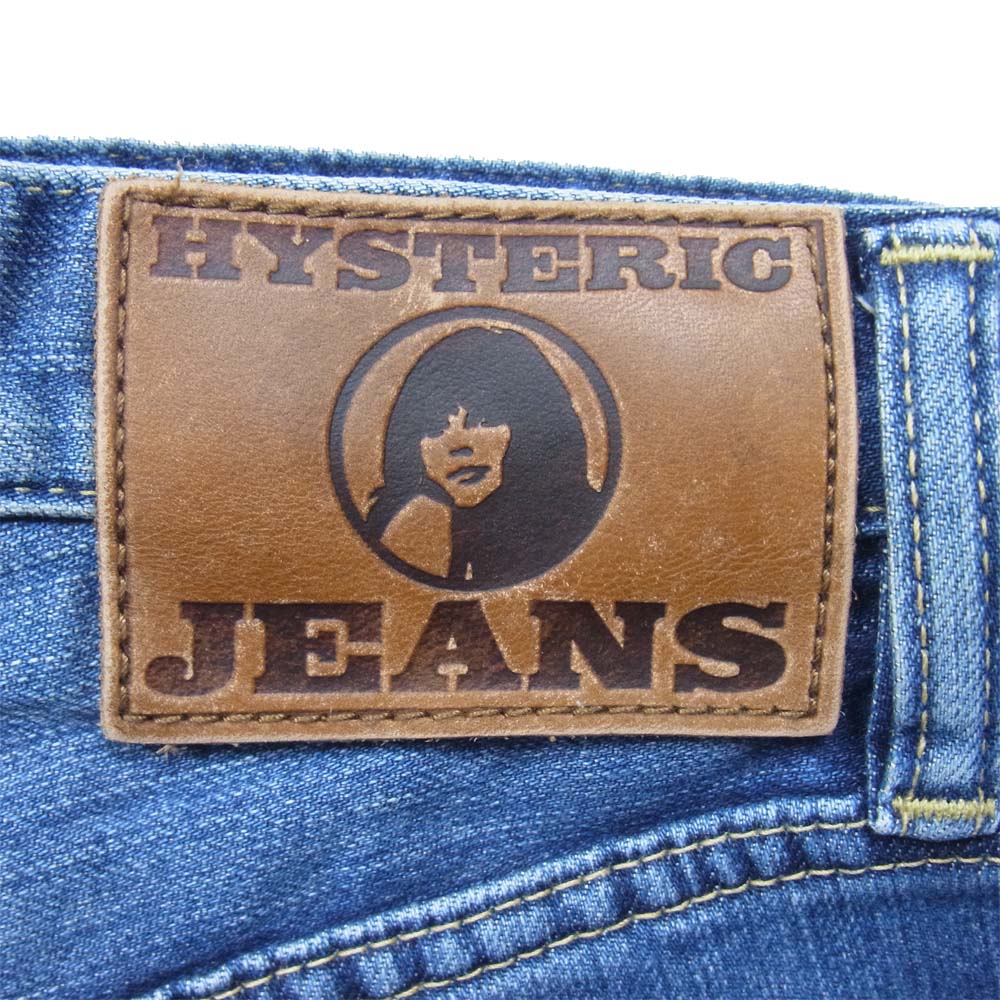 HYSTERIC GLAMOUR ヒステリックグラマー 0132AP10 ガールプリント スタッズ スキニー デニム パンツ インディゴブルー系 XS【中古】
