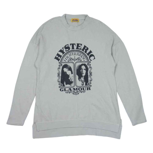 HYSTERIC GLAMOUR ヒステリックグラマー 01213CS01 W HOLY LUCIFER SWEAT ホーリー ルシファー スウェット ベージュ系 FREE【中古】