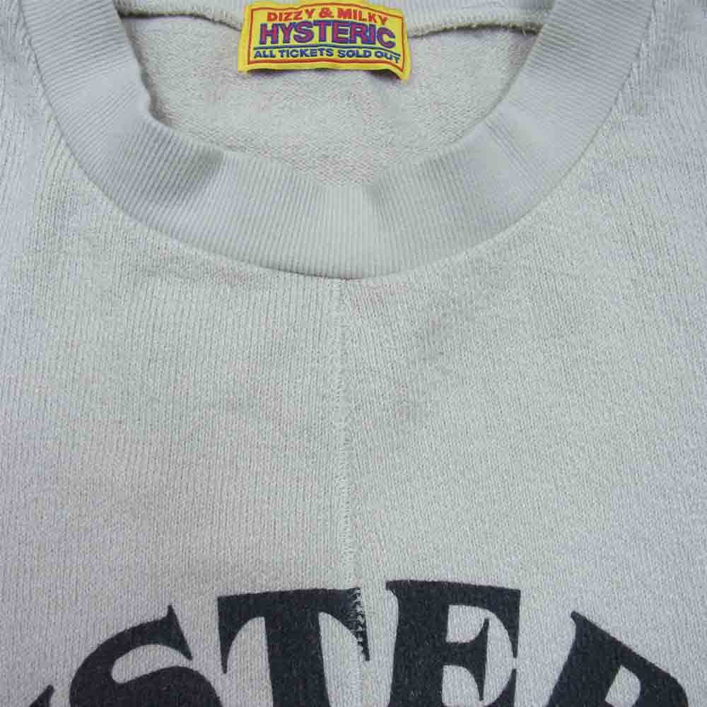 HYSTERIC GLAMOUR ヒステリックグラマー 01213CS01 W HOLY LUCIFER SWEAT ホーリー ルシファー スウェット ベージュ系 FREE【中古】