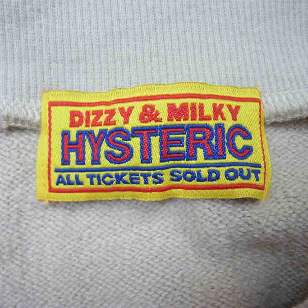 HYSTERIC GLAMOUR ヒステリックグラマー 01213CS01 W HOLY LUCIFER SWEAT ホーリー ルシファー スウェット ベージュ系 FREE【中古】