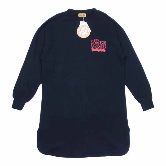 HYSTERIC GLAMOUR ヒステリックグラマー 01213CO02 HYS MONSTER スウェット ワンピース ブラック系 FREE【美品】【中古】