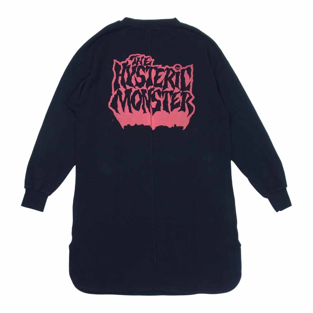 HYSTERIC GLAMOUR ヒステリックグラマー 01213CO02 HYS MONSTER スウェット ワンピース ブラック系 FREE【美品】【中古】