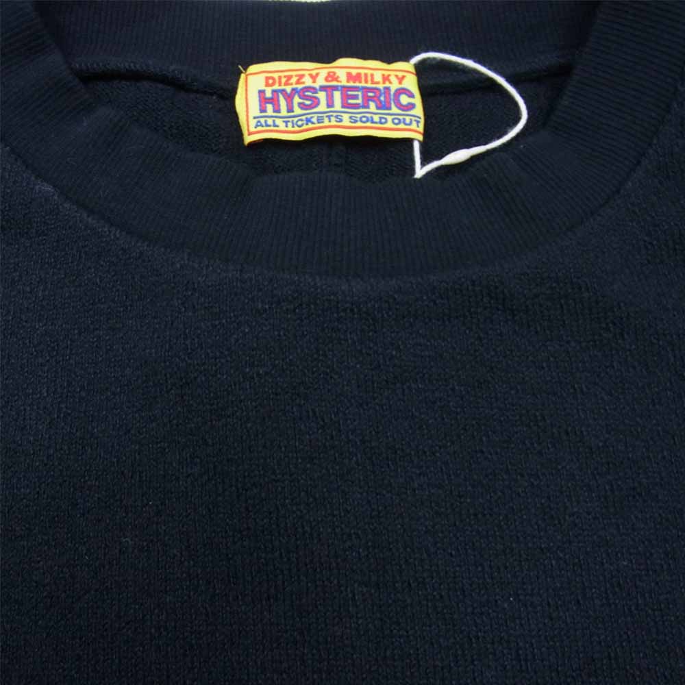 HYSTERIC GLAMOUR ヒステリックグラマー 01213CO02 HYS MONSTER スウェット ワンピース ブラック系 FREE【美品】【中古】