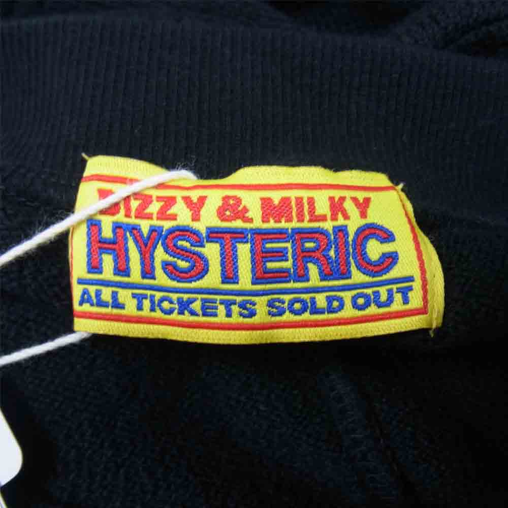 HYSTERIC GLAMOUR ヒステリックグラマー 01213CO02 HYS MONSTER スウェット ワンピース ブラック系 FREE【美品】【中古】