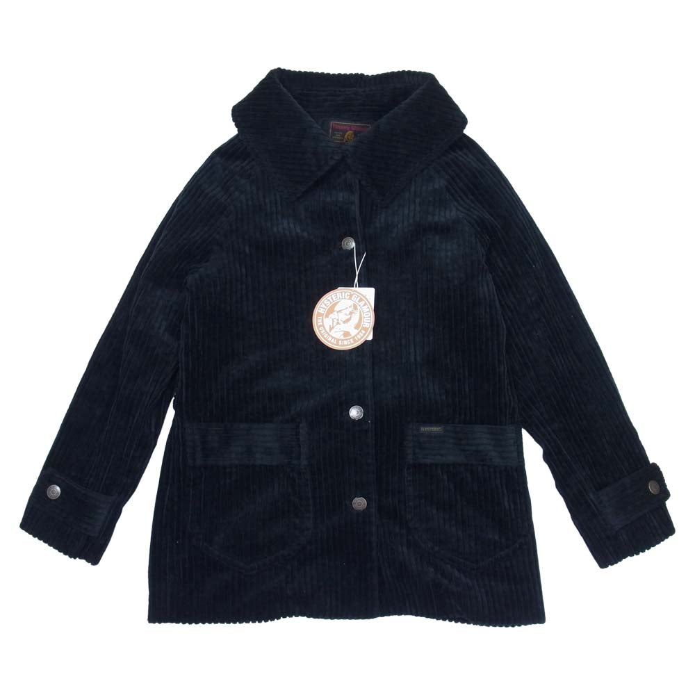 HYSTERIC GLAMOUR ヒステリックグラマー 01193AB05 ラグランスリーブ ジャケット ブラック系 FREE【新古品】【未使用】【中古】