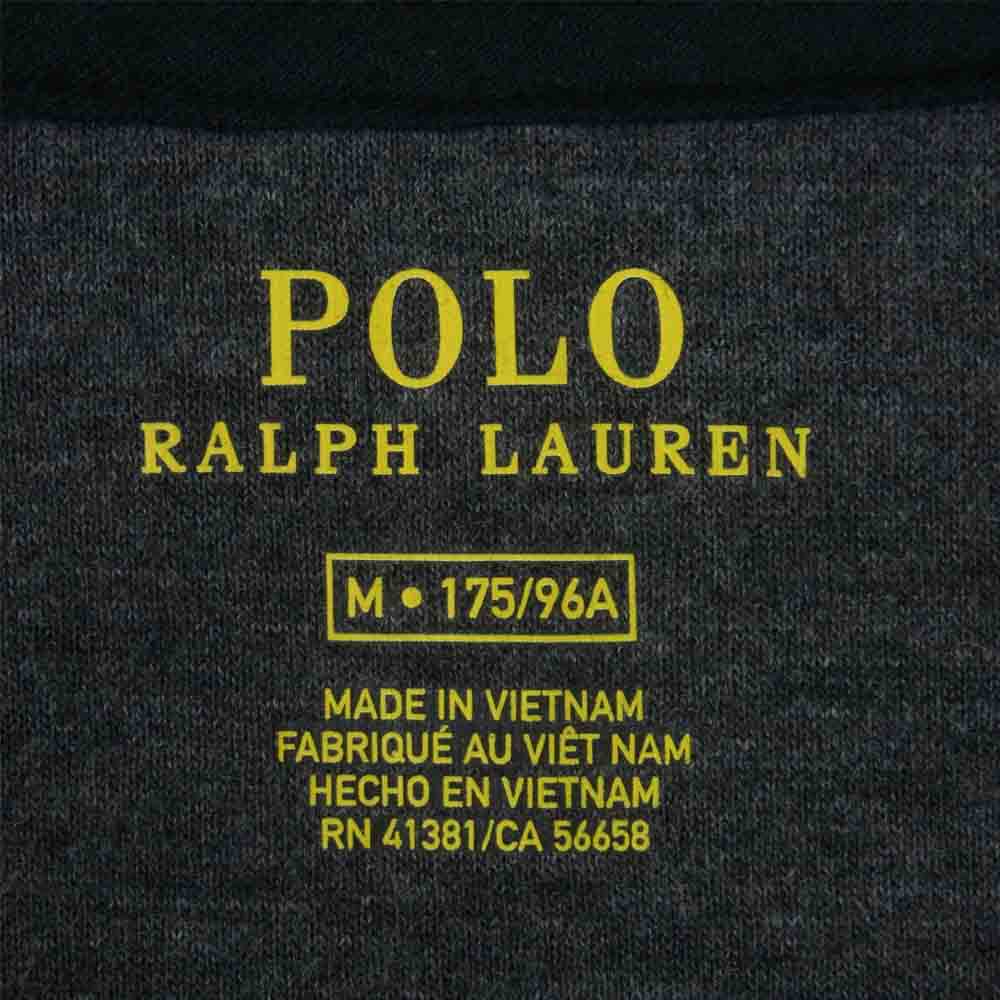 POLO RALPH LAUREN ポロ・ラルフローレン 国内正規品 ハーフジップ L/S 長袖 カットソー ブラック系 M【極上美品】【中古】