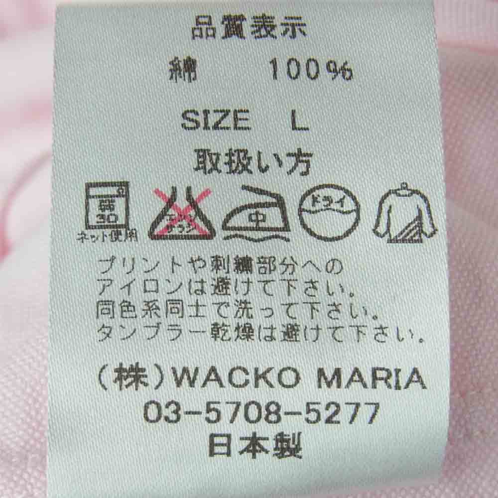 WACKO MARIA ワコマリア 16FW-WMS-BD01 オックスフォード BD ボタンダウン 長袖 シャツ 日本製 ピンク系 L【中古】
