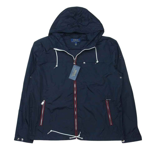 POLO RALPH LAUREN ポロ・ラルフローレン 国内正規品 フルジップ ナイロン パーカー ジャケット ダークネイビー系【極上美品】【中古】