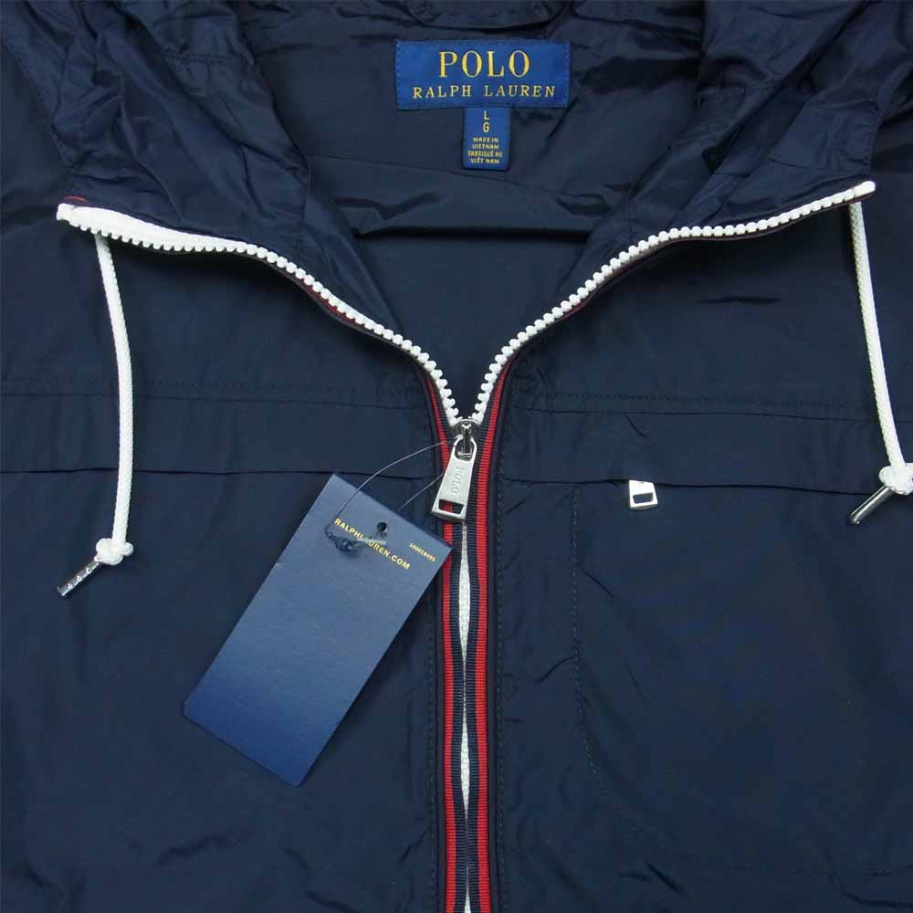 POLO RALPH LAUREN ポロ・ラルフローレン 国内正規品 フルジップ ナイロン パーカー ジャケット ダークネイビー系【極上美品】【中古】