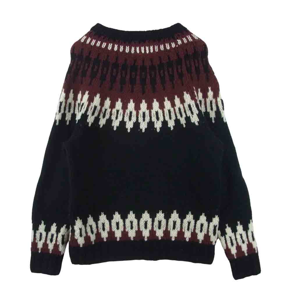 WACKO MARIA ワコマリア 17FW-WHK-KN08 NORDICK SWEATER ノルディック セーター ニット ブラック系 M【中古】